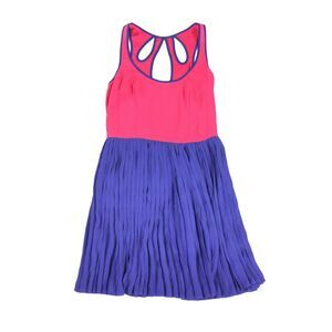 Urban Outfitters Cooperative Pleated Swing Dress Size 4 Pink Purple Colorblock S